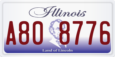 IL license plate A808776