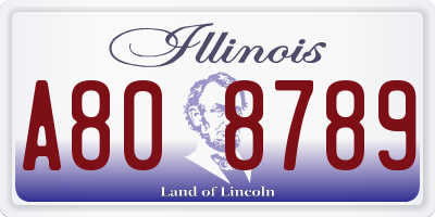 IL license plate A808789