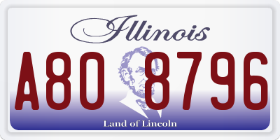 IL license plate A808796