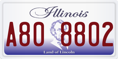 IL license plate A808802