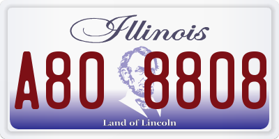 IL license plate A808808