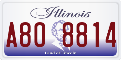 IL license plate A808814