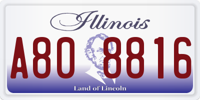 IL license plate A808816