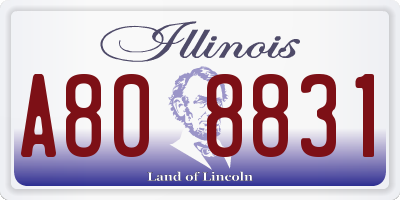 IL license plate A808831