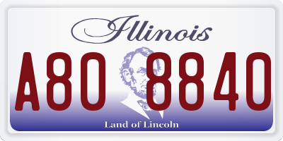 IL license plate A808840