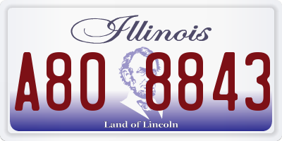 IL license plate A808843