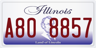 IL license plate A808857