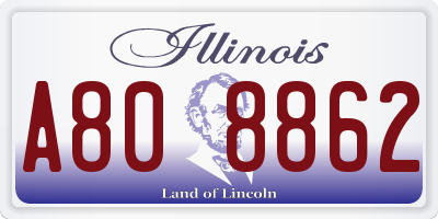 IL license plate A808862