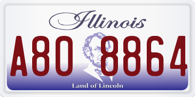 IL license plate A808864