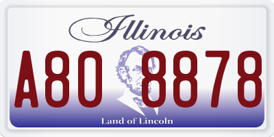 IL license plate A808878