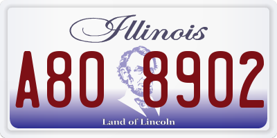 IL license plate A808902