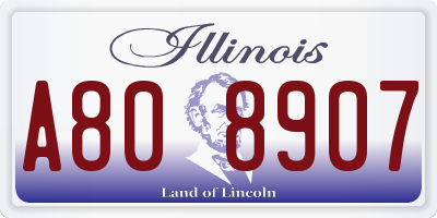 IL license plate A808907