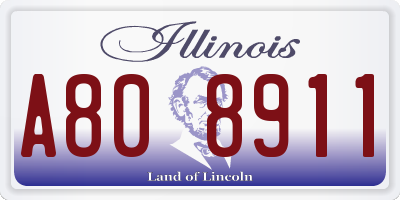 IL license plate A808911
