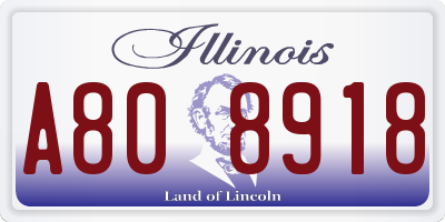 IL license plate A808918