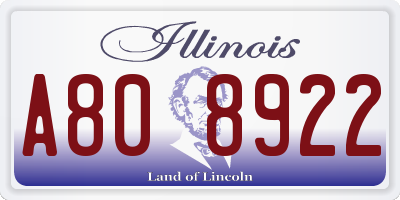 IL license plate A808922