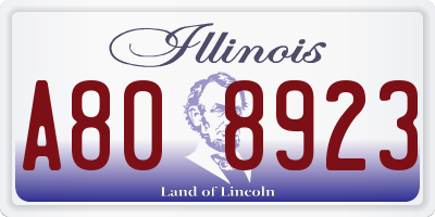 IL license plate A808923