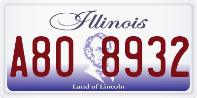 IL license plate A808932