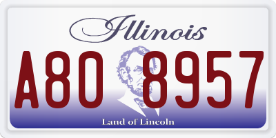 IL license plate A808957