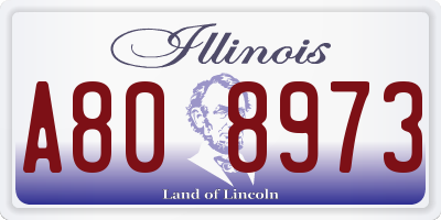 IL license plate A808973