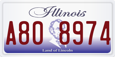 IL license plate A808974