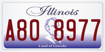 IL license plate A808977