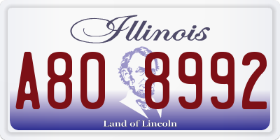 IL license plate A808992