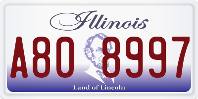 IL license plate A808997