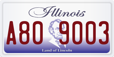 IL license plate A809003