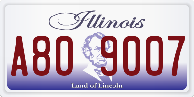 IL license plate A809007