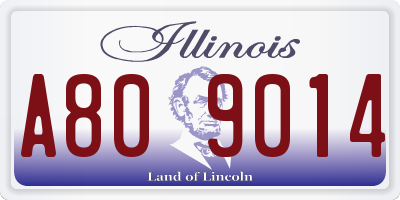 IL license plate A809014