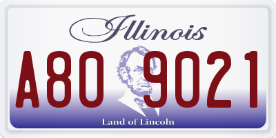 IL license plate A809021