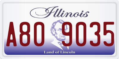 IL license plate A809035