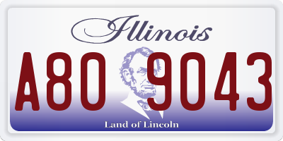 IL license plate A809043