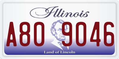 IL license plate A809046