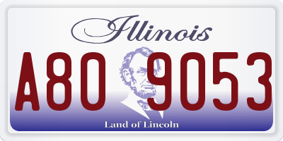 IL license plate A809053