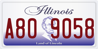 IL license plate A809058