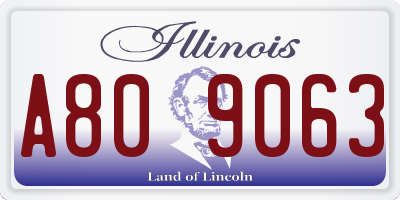 IL license plate A809063