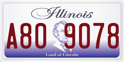 IL license plate A809078