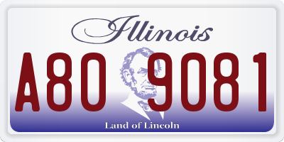 IL license plate A809081