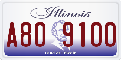 IL license plate A809100