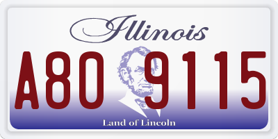 IL license plate A809115