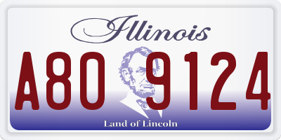 IL license plate A809124