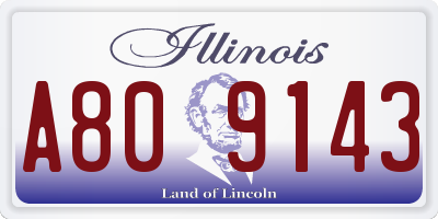 IL license plate A809143