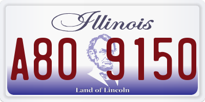 IL license plate A809150