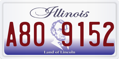 IL license plate A809152