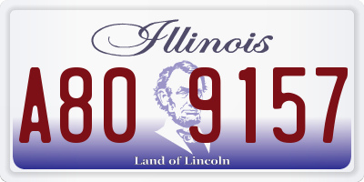 IL license plate A809157