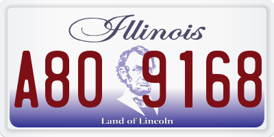 IL license plate A809168
