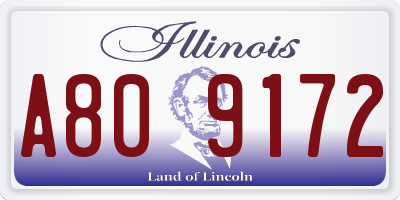IL license plate A809172