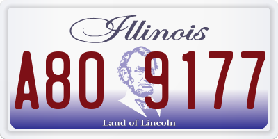 IL license plate A809177