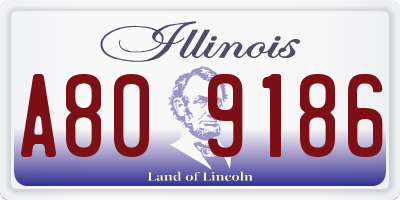 IL license plate A809186